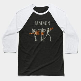 SKELETONS PLAYING MUSIC Baseball T-Shirt